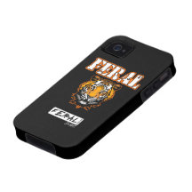 Feral Gear Designs - Feral Tiger Head Orange Vibe iPhone 4 Cases