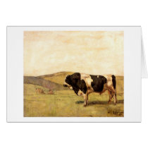 Ferdinand Hodler - Bull in a Pasture Greeting Card