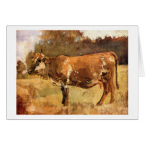 Ferdinand Hodler - Cow in a Pasture Card