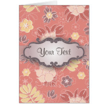 Fern Floral on Pink with Nameplate Cards
