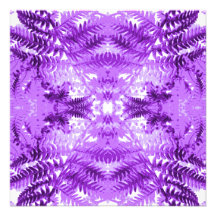 Fern Leaves, Design in Purple and White. Announcements