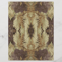 Fern Pattern Graphic. Khaki and brown. Personalized Flyer