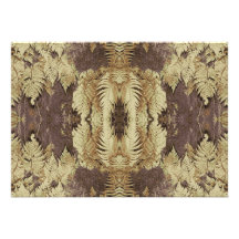 Fern Pattern Graphic. Khaki and brown. Invites