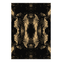 Fern Pattern in Black and Brown. Invites