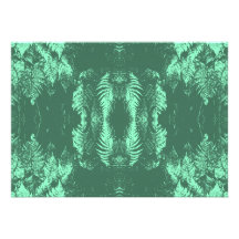Fern Pattern in Green. Personalized Invitations