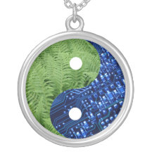 ferns and computer chip custom jewelry