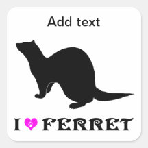 Ferret　(5) Square Stickers