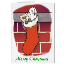 Ferret Stocking Stuffers Card