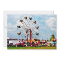 Ferris Wheel Against Blue Sky