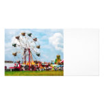 Ferris Wheel Against Blue Sky photo cards