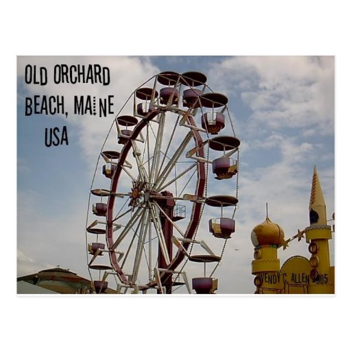 Ferris Wheel at Palace Playland Old Orchard Beach Post Cards