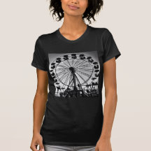 Ferris Wheel in Black and White Photo Gifts Shirts