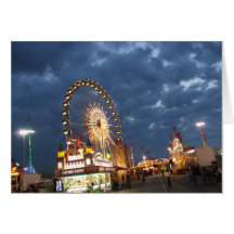 Ferris Wheel with Clouds Card
