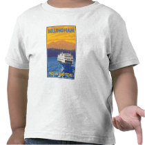 Ferry and Mountains - Bellingham, Washington Shirt