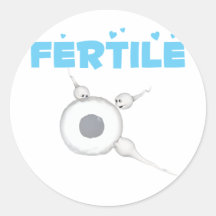 fertile,blue round stickers