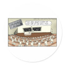 Fertilisation 101 Hilarious Cartoon Gifts & Tees Round Sticker