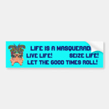 Festival Masquerade Comedy Drama View Hints Plse Bumper Sticker