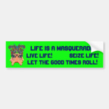 Festival Masquerade Comedy Drama View Hints Plse Bumper Sticker