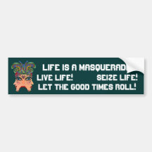 Festival Masquerade Comedy Drama View Hints Plse Bumper Sticker