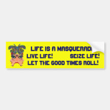 Festival Masquerade Comedy Drama View Hints Plse Bumper Sticker