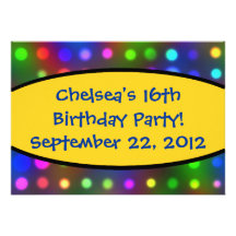 Festive 16th Birthday Party Invitation