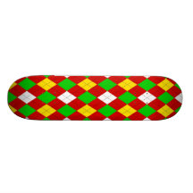 Festive Argyle Skateboard