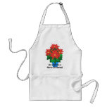 Festive Christmas Apron, Poinsettias