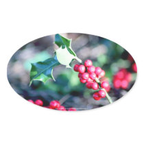 Festive Christmas Holly Stickers