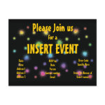 Festive firework invitations - customisable postcards
