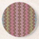 Festive Graphic Candy Cane Coaster