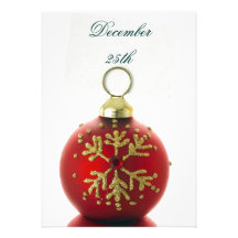 Festive Holiday Christmas Decoration Invitations