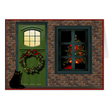 Festive House Christmas Card