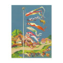 FESTIVE JAPANESE KOINOBORI WINDSOCKS ~ POSTCARD