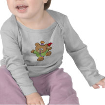 festive little clown teddy bear design tshirts