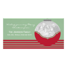 Festive Ornament Christmas Photo Card