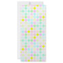 festive pastel checks pattern rack card