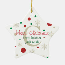 Festive Personlized Monogram Ornament