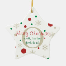 Festive Personlized Monogram Ornament