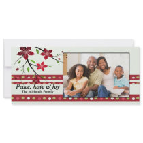 Festive Poinsettia Photo Card
