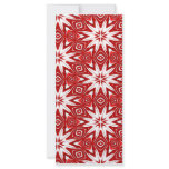 festive red ornament pattern rack cards