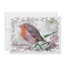Festive Robin Party Invitation