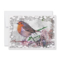 Festive Robin Party Invitation