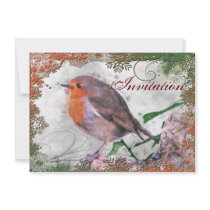 Festive Robin Party Invitation