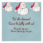 Festive Santa Clause Christmas Invitations