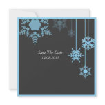 Festive Snowflake Wedding Save the Date invitations