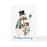 Festive Snowman Christmas Card