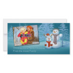 Festive Snowmen Photo Card photo cards