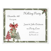 Festive Trees Holiday Invitation