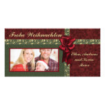Festliches Weihnachts Design Custom Photo Card