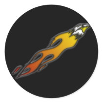 Feuer Adler Runde Aufkleber